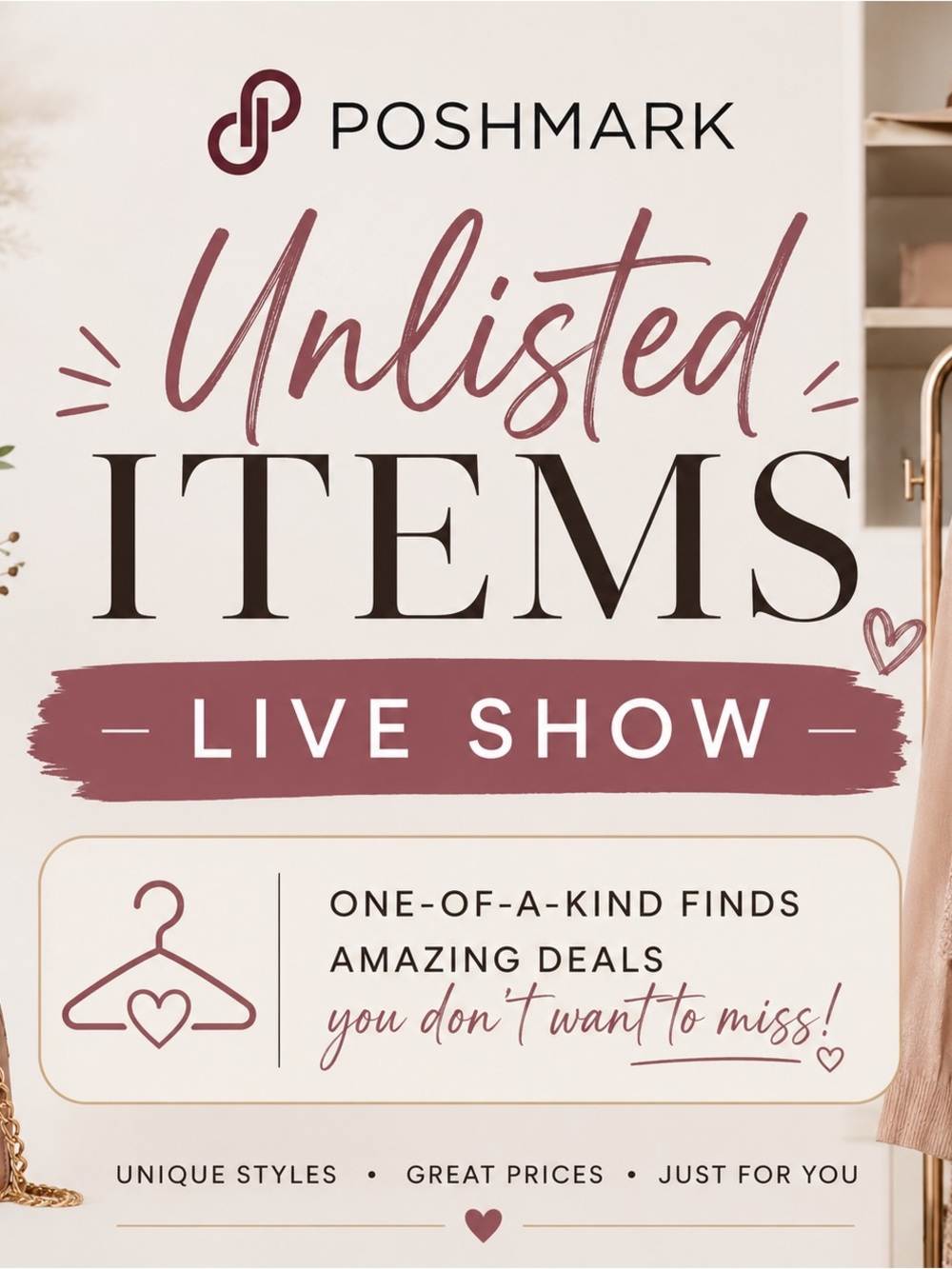 Poshmark Unlisted Items Live Show Poster